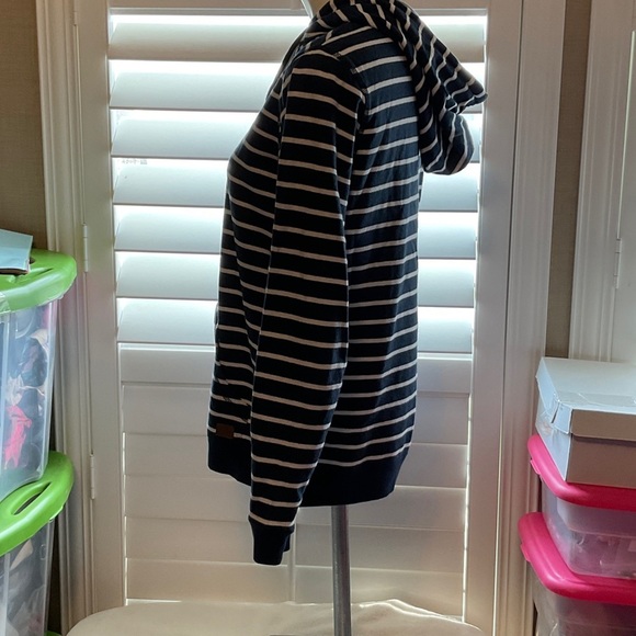 Roxy Black and White Striped Zip-Up Hoodie - Picture 4 of 8
